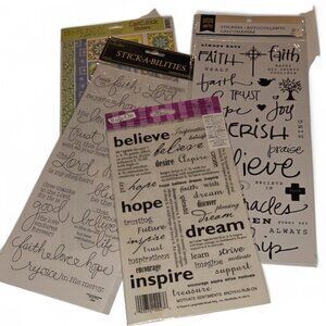 Scrapbooking Stickers Rub-On Religious Themed Lot